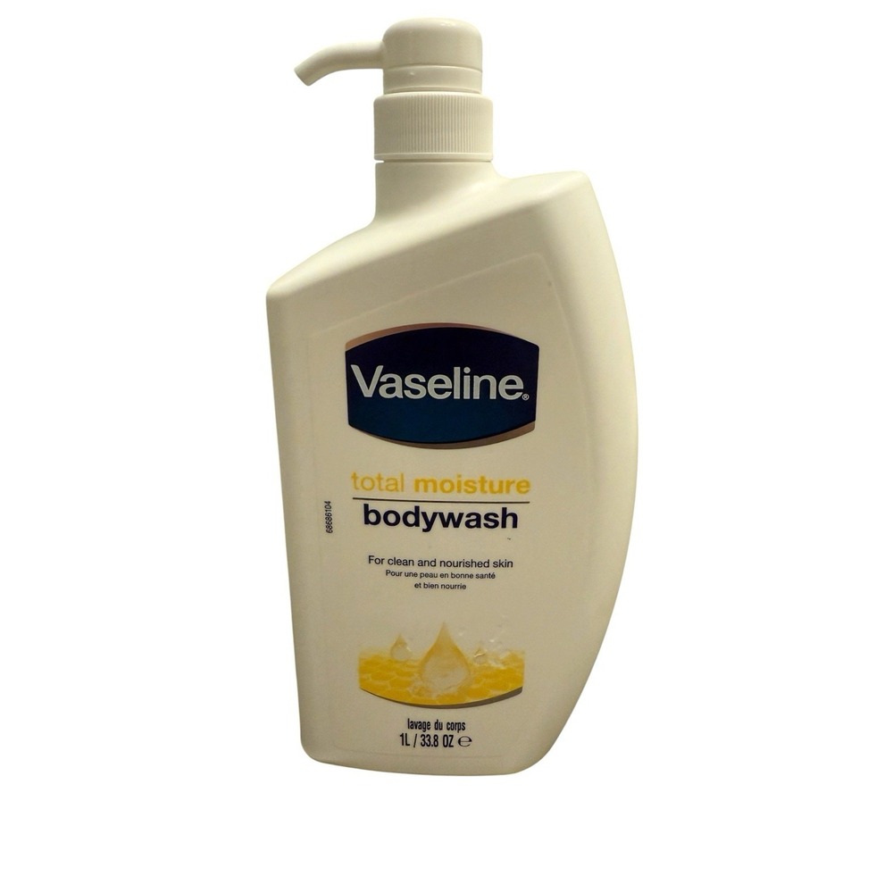 Vaseline TOTAL MOISTURE Body Wash Pump Bottle‎ For Clean Nourished Skin 33.8 oz